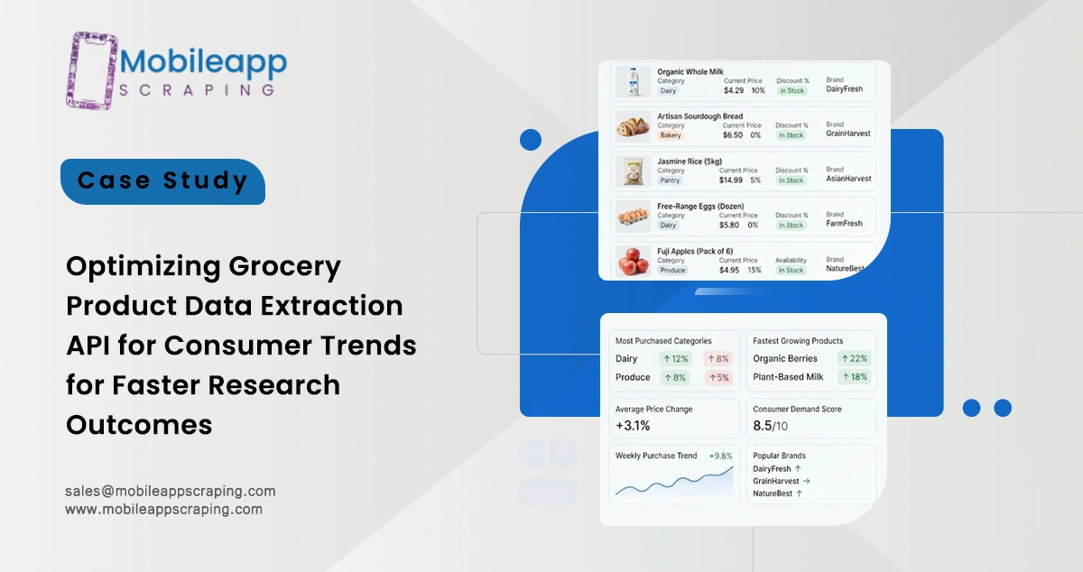 Optimizing Grocery Product Data Extraction API for Consumer Trends for Faster Research Outcomes